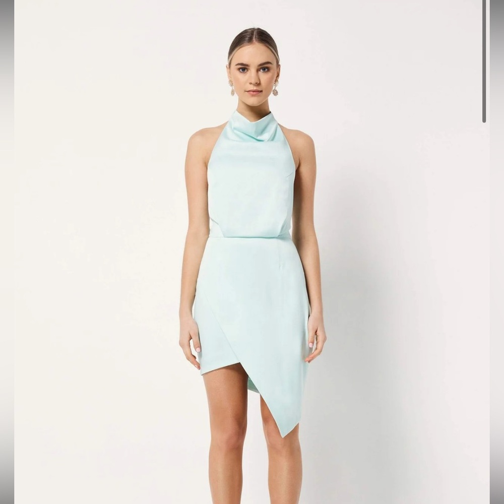 Elliatt Camo Dress in Seafoam